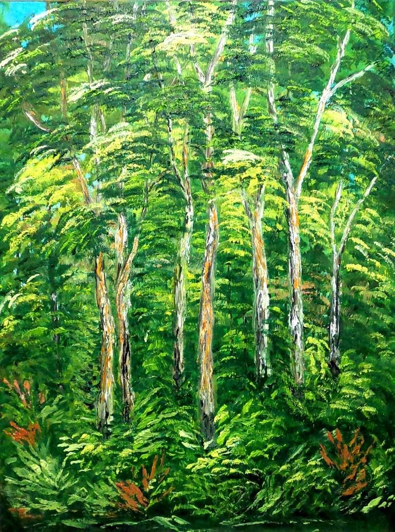 Landscape Tropical Forest – Oil Painting On Canvas,Framed, Impressionism,  Modern Wall Art, Living Room Decor Paintingtanya Miller | Saatchi Art Intended For Tropical Landscape Wall Art (View 6 of 15)