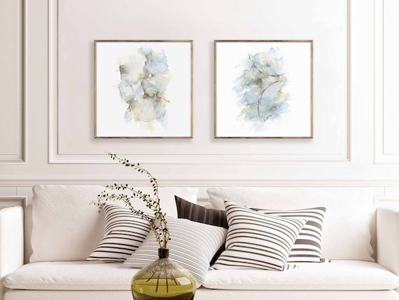 Large Abstract Painting Set Of 2 Prints (View 3 of 15)