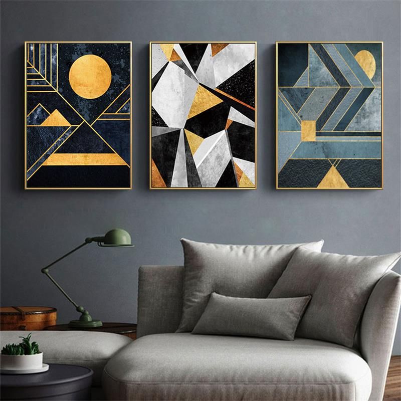 Luxury Geometric Pattern Canvas Wall Art Print Nordic Poster Abstract  Painting Decorative Picture Modern Living Room Decoration – Painting &  Calligraphy – Aliexpress With Regard To Modern Pattern Wall Art (View 3 of 15)