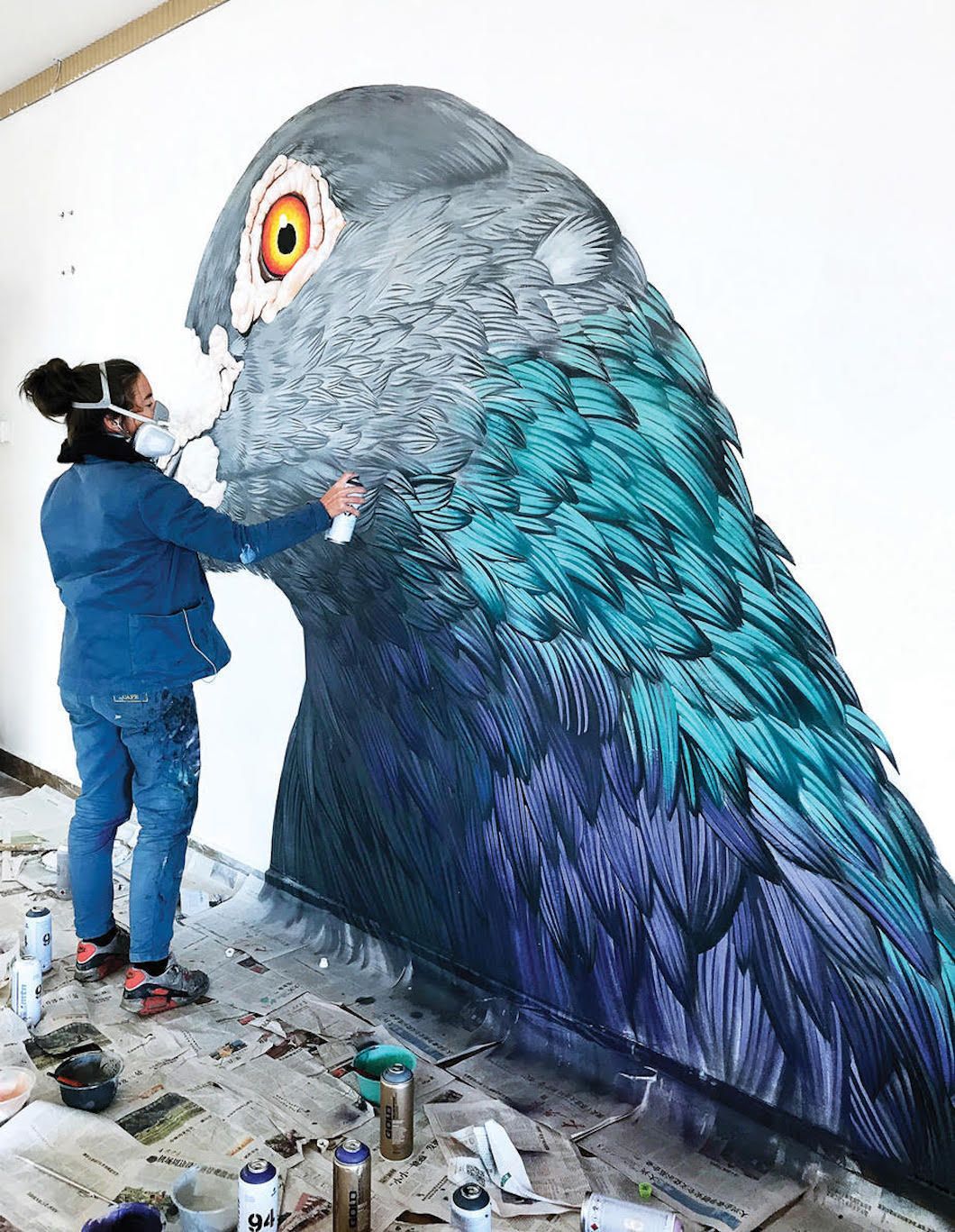 Massive Paintings Of Pigeons Reveal The Street Birds' Unexpected Beauty |  Arte De Aves, Arte Mural, Murales Within Pigeon Wall Art (View 13 of 15)