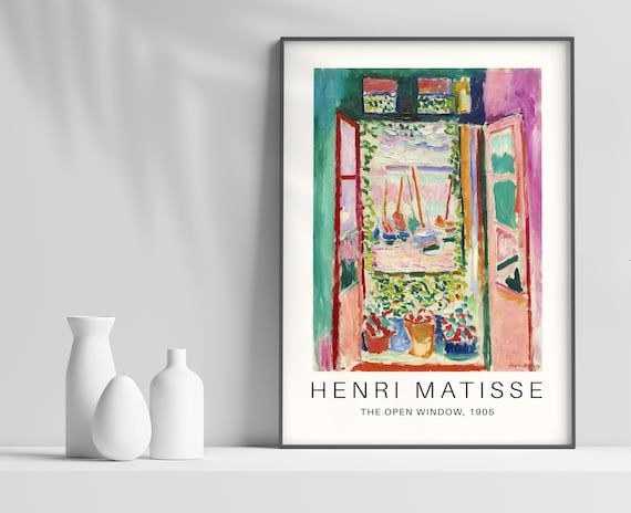 Matisse Poster Matisse Print Matisse The Open Window – Etsy Regarding The Open Window Wall Art (View 4 of 15)