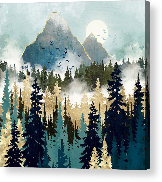 Misty Pines Acrylic Printspacefrog Designs In 2022 | Canvas Art Prints,  Acrylic Prints, Canvas Prints Pertaining To Misty Pines Wall Art (View 7 of 15)