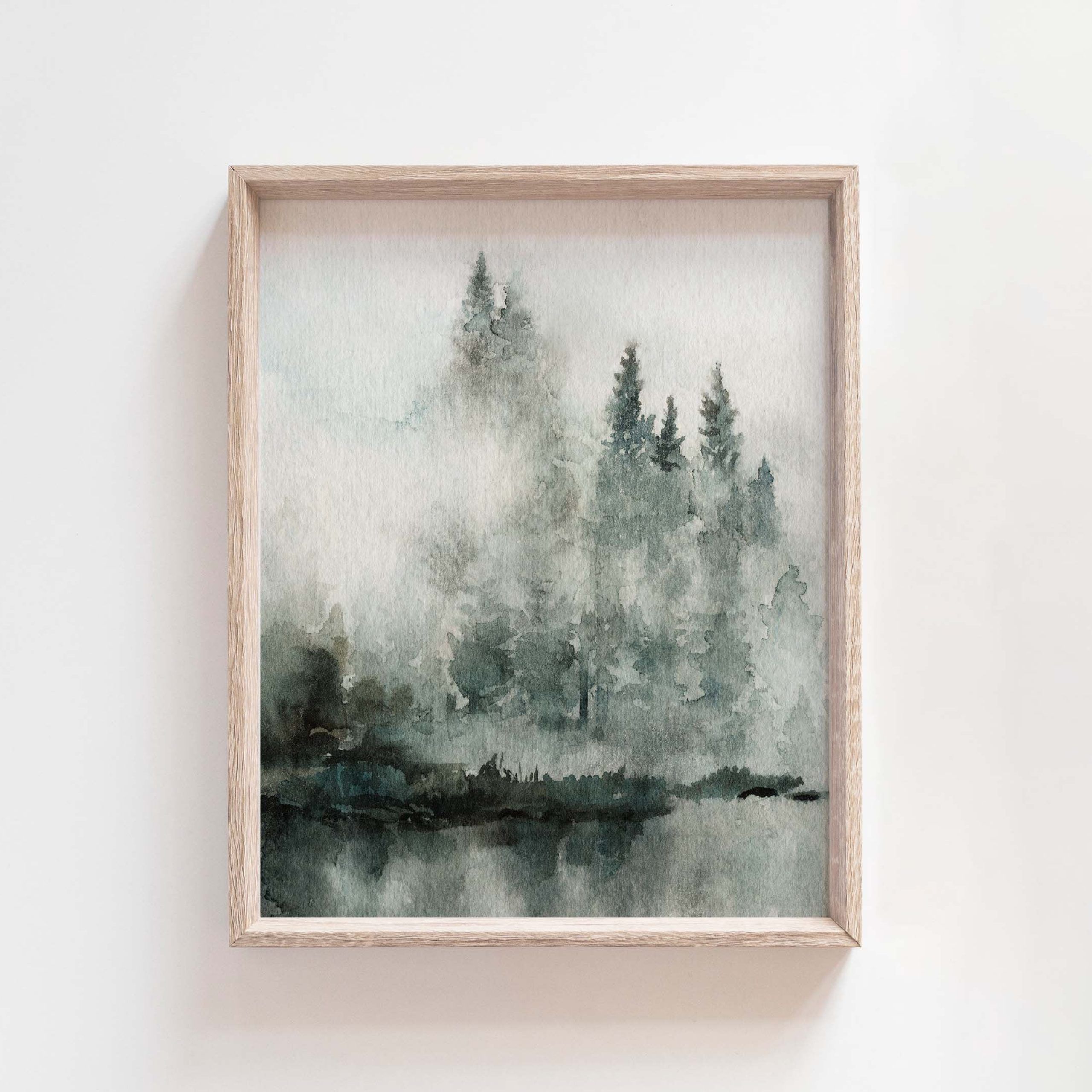 Misty Pines Print – Etsy Regarding Misty Pines Wall Art (View 14 of 15)