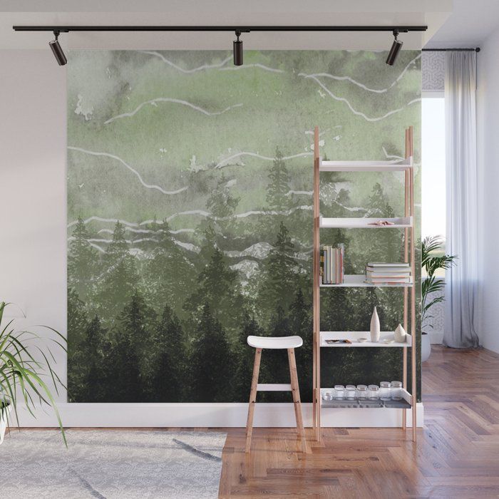 Misty Pines Wall Muralrskinner1122 | Society6 Within Misty Pines Wall Art (View 11 of 15)