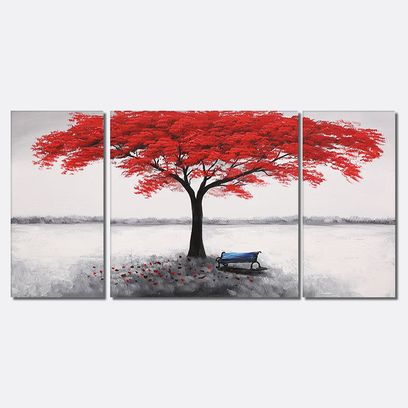 Modern Landscape Abstract Red Tree 3 Oil Painting Wall Art Painting For  Living Room Decoration – Buy Wall Art Painting,Living Room Decoration,Painting  Oil Product On Alibaba In Oil Painting Wall Art (View 6 of 15)
