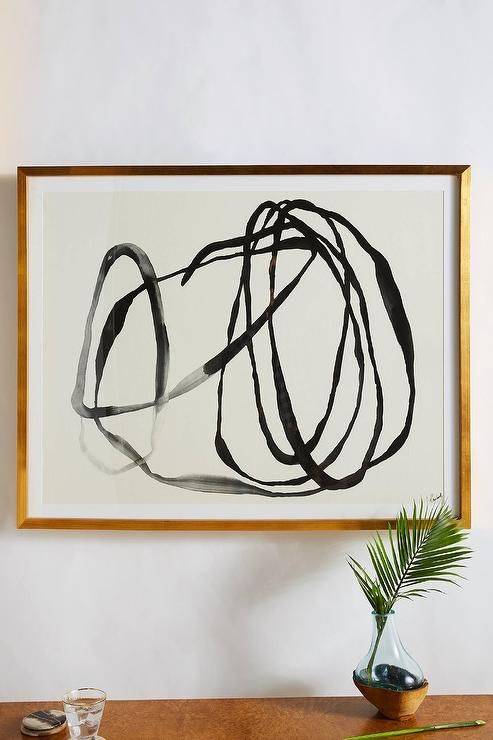 Motion Lines Black Strokes Wall Art With Lines Wall Art (View 6 of 15)