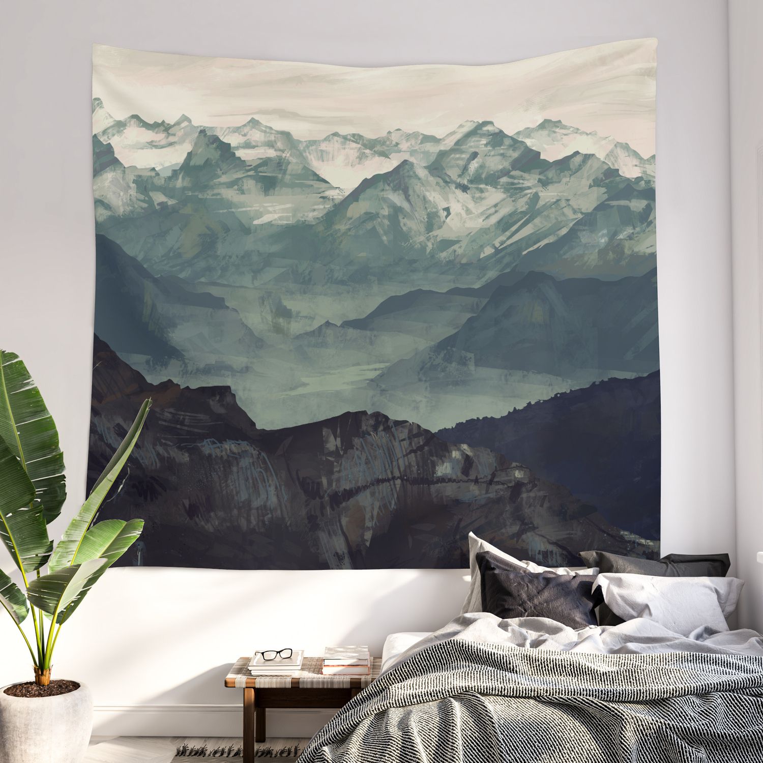 Mountain Fog Wall Tapestrymicaela Dawn | Society6 Inside Mountains In The Fog Wall Art (View 15 of 15)