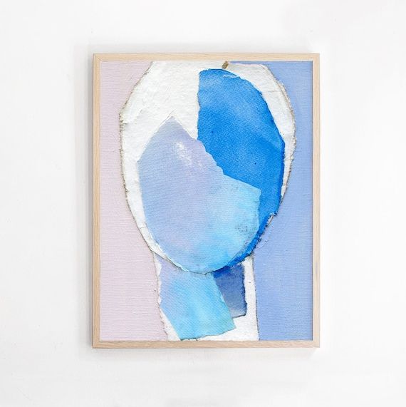 Never Been Soft Blue Minimalist Wall Art Impression De – Etsy France For Soft Blue Wall Art (View 11 of 15)