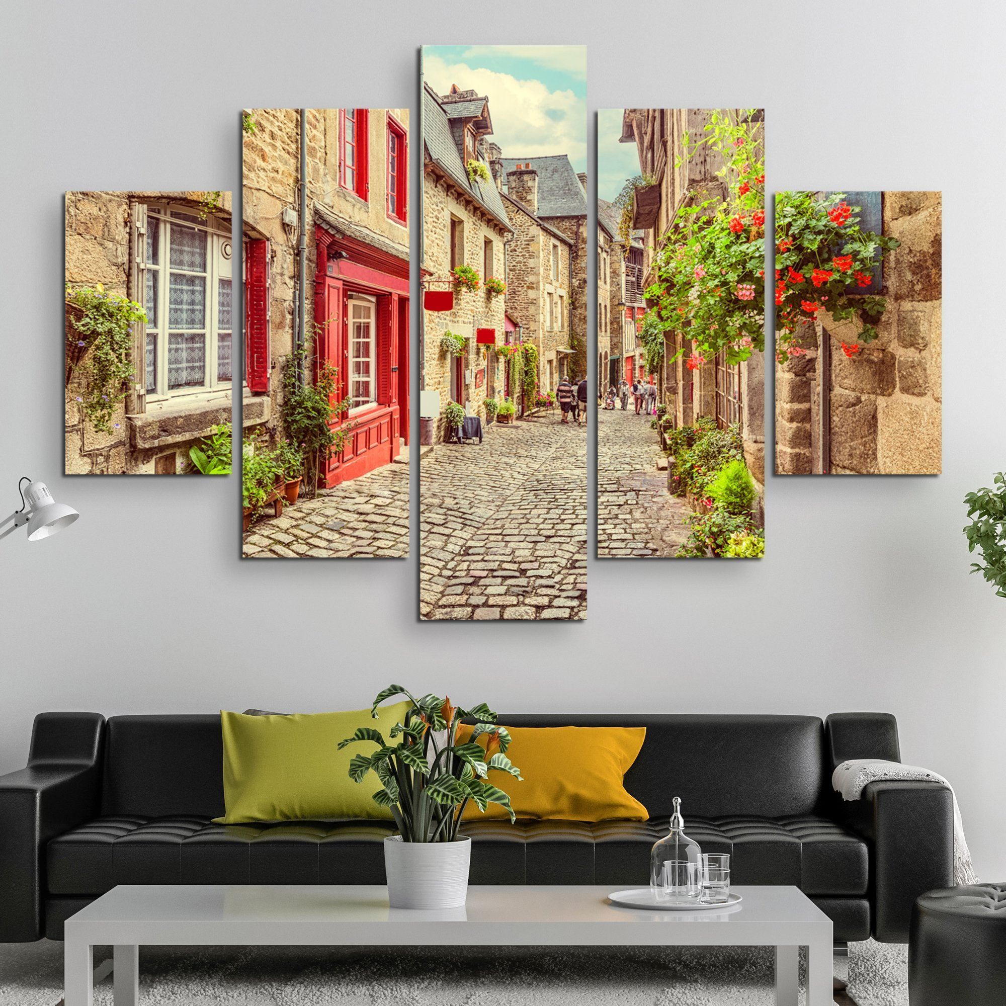 Old Town In Europe Canvas Print | Canvas Art Wall Decor, 5 Piece Canvas Art,  Art Wall With Regard To Town Wall Art (View 11 of 15)
