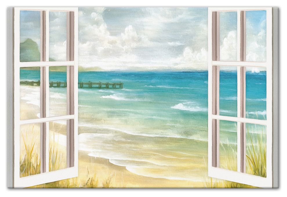 Open Windows To Beach Paradise Wall Art – Beach Style – Prints And Posters   Designs Direct | Houzz Throughout The Open Window Wall Art (View 12 of 15)