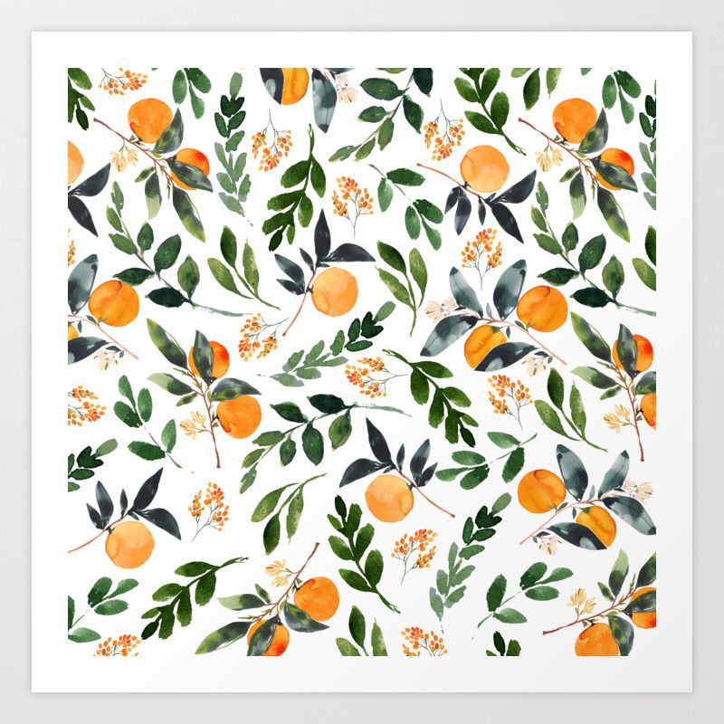 Orange Grove Art Printlizzy Powers Design | Society6 Inside Orange Grove Wall Art (View 6 of 15)