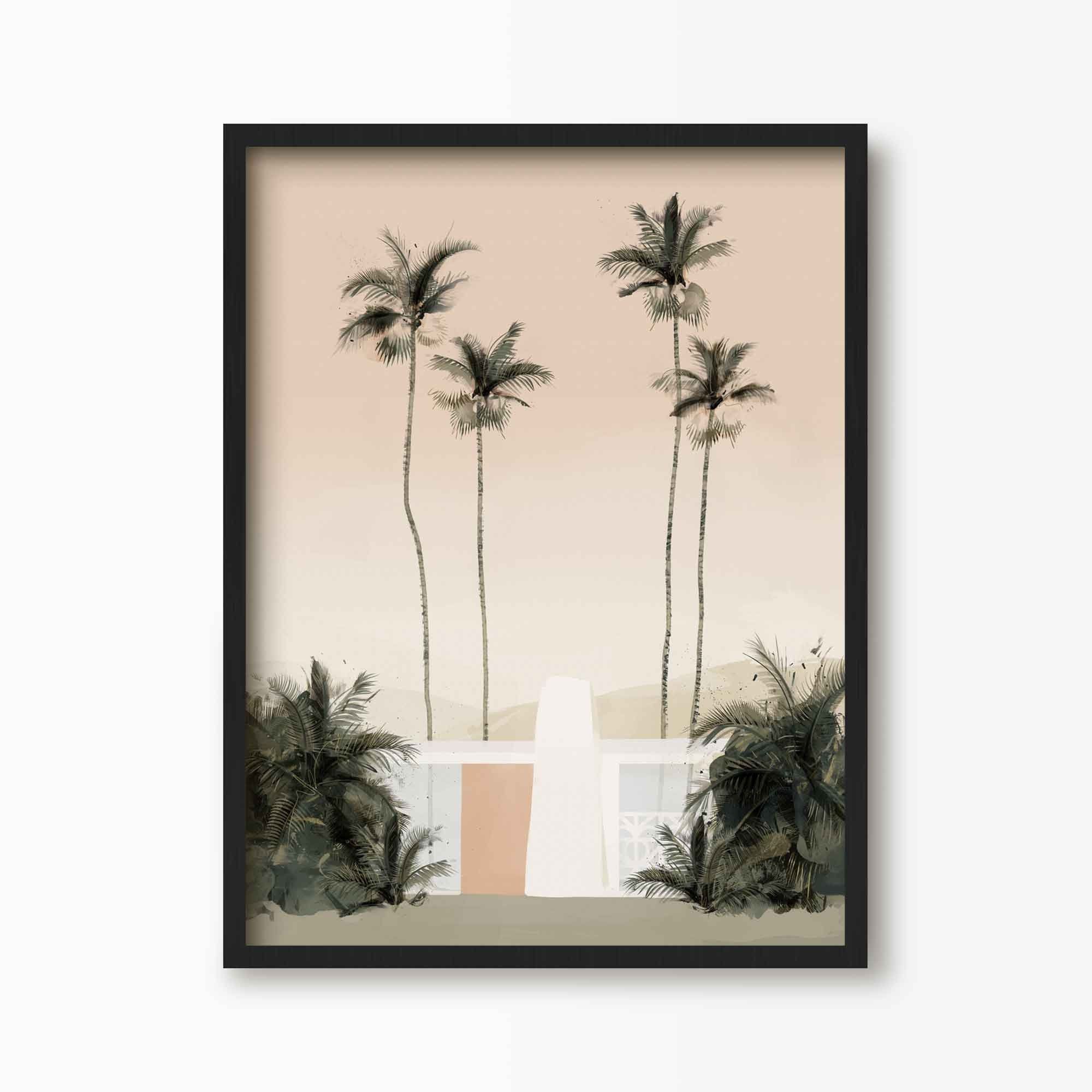 Palm Springs Mid Century House Wall Art Print Modern – Etsy With Palm Springs Wall Art (View 4 of 15)