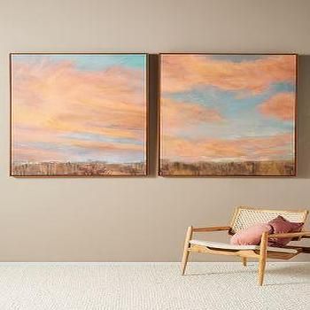 Pastel Sunset Stretched Framed Canvas Art With Pastel Sunset Wall Art (View 11 of 15)
