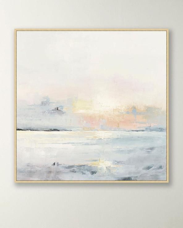 Pastel Sunset Stretched Framed Canvas Art Within Pastel Sunset Wall Art (View 4 of 15)