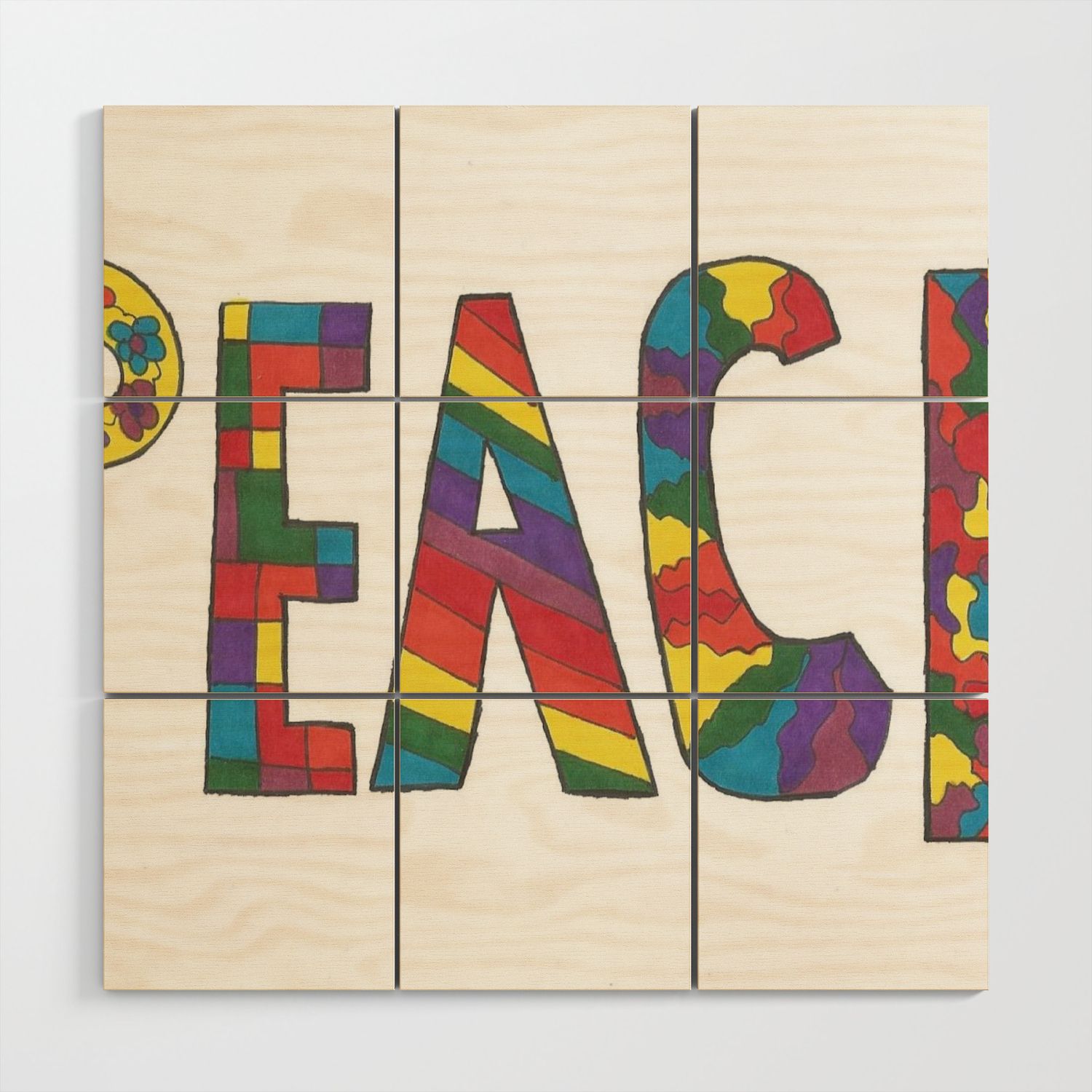 Peace: Word Art Wood Wall Artdanielle Gensler | Society6 For Peace Wood Wall Art (View 7 of 15)