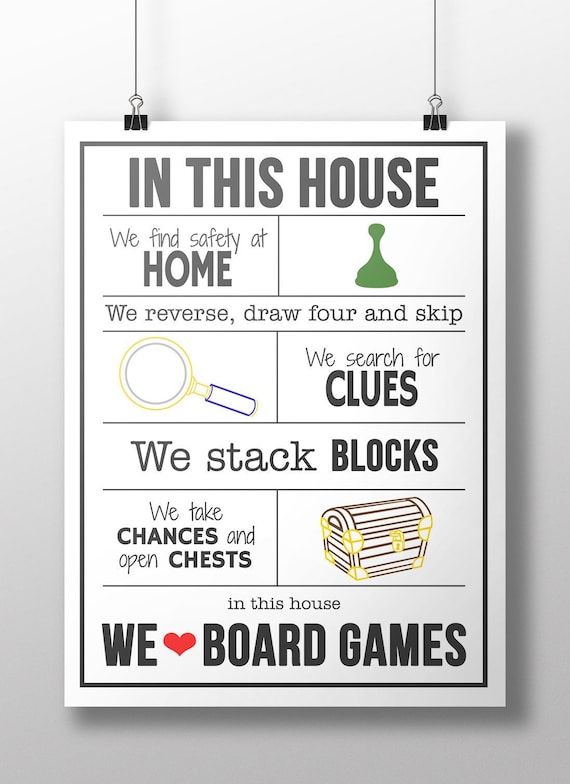Personalized Classic Board Game Wall Artcustom Game Art – Etsy For Games Wall Art (View 12 of 15)