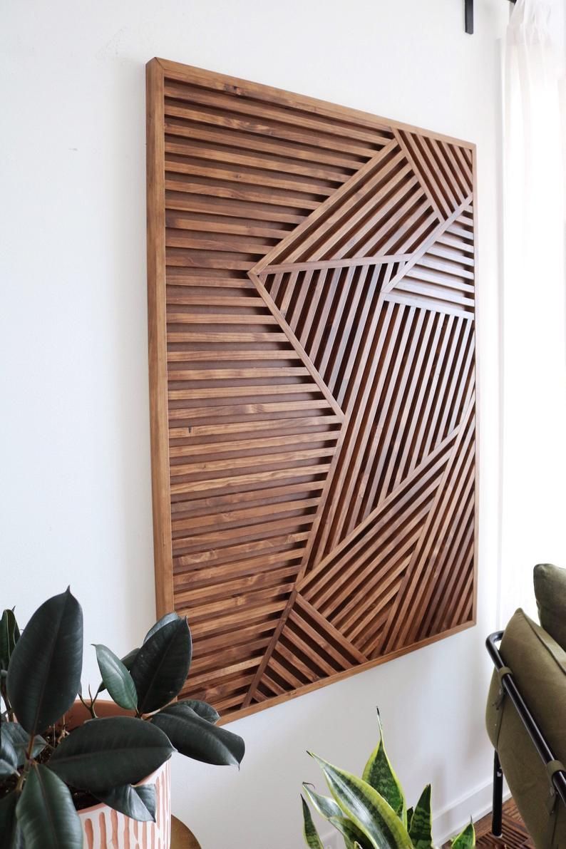 Pin On Accent Walls + Wallpaper With Regard To Abstract Modern Wood Wall Art (View 8 of 15)
