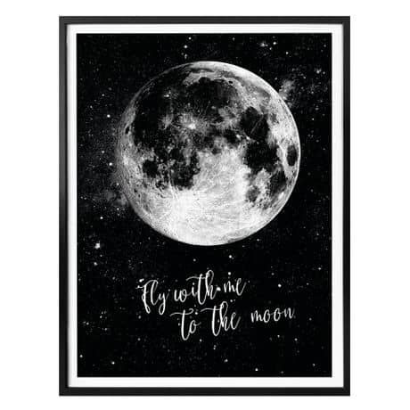 Poster Fly With Me To The Moon | Wall Art (View 7 of 15)