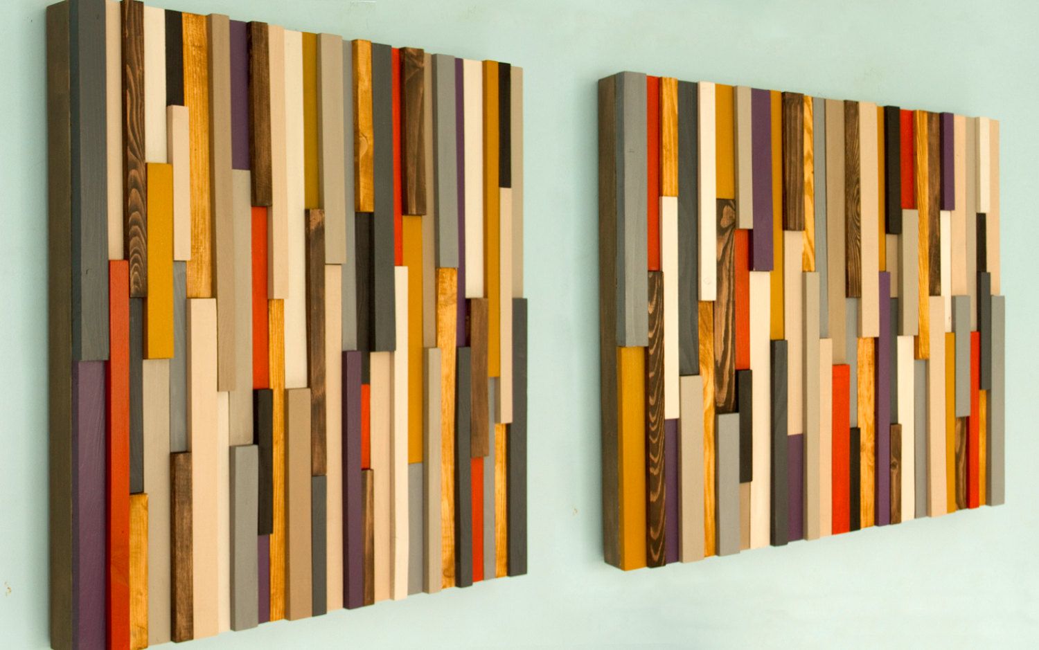 Reclaimed Wood Art, Modern Wood Art 3D, Set Of 2 – Art Glamour Intended For Abstract Modern Wood Wall Art (View 5 of 15)