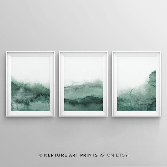 Sage Green Wall Art Forest Green Printable Art Watercolor – Etsy Italia In Watercolor Wall Art (View 5 of 15)