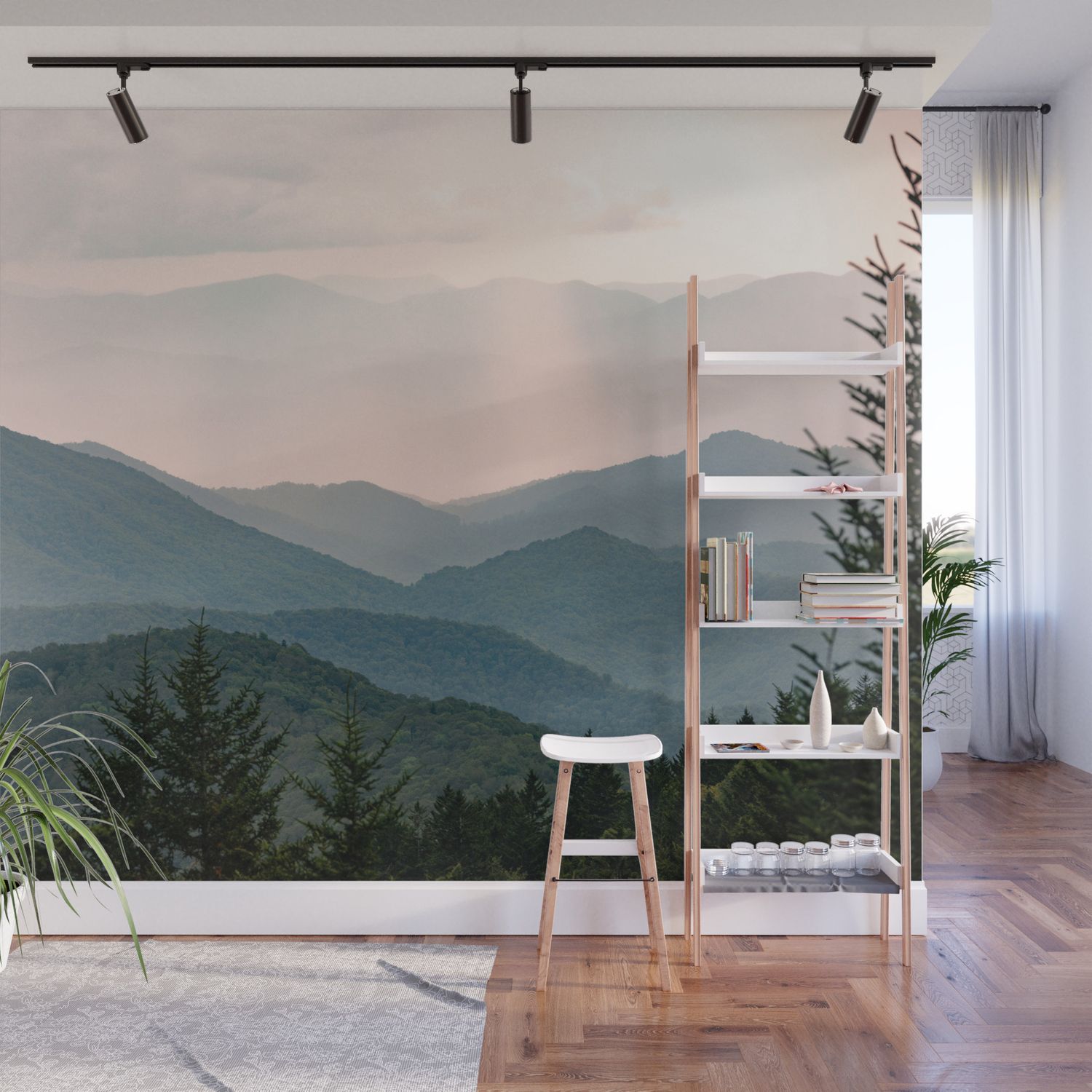 Smoky Mountain Pastel Sunset Wall Muralnature Magick Cascadia  Collection | Society6 Intended For Pastel Sunset Wall Art (View 13 of 15)
