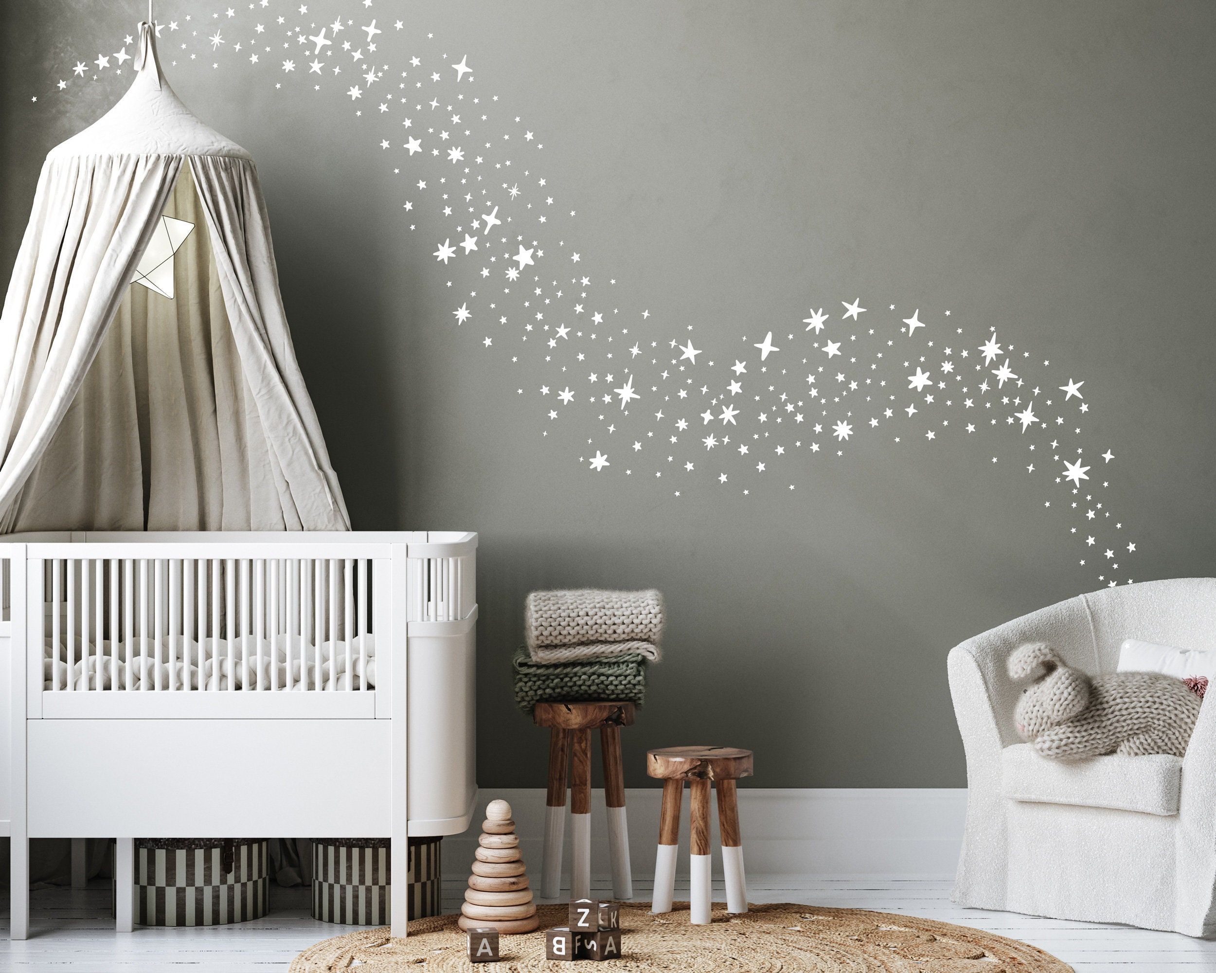 Sparkles And Stars Wall Decals Nursery Decals Star Decals – Etsy For Stars Wall Art (View 10 of 15)