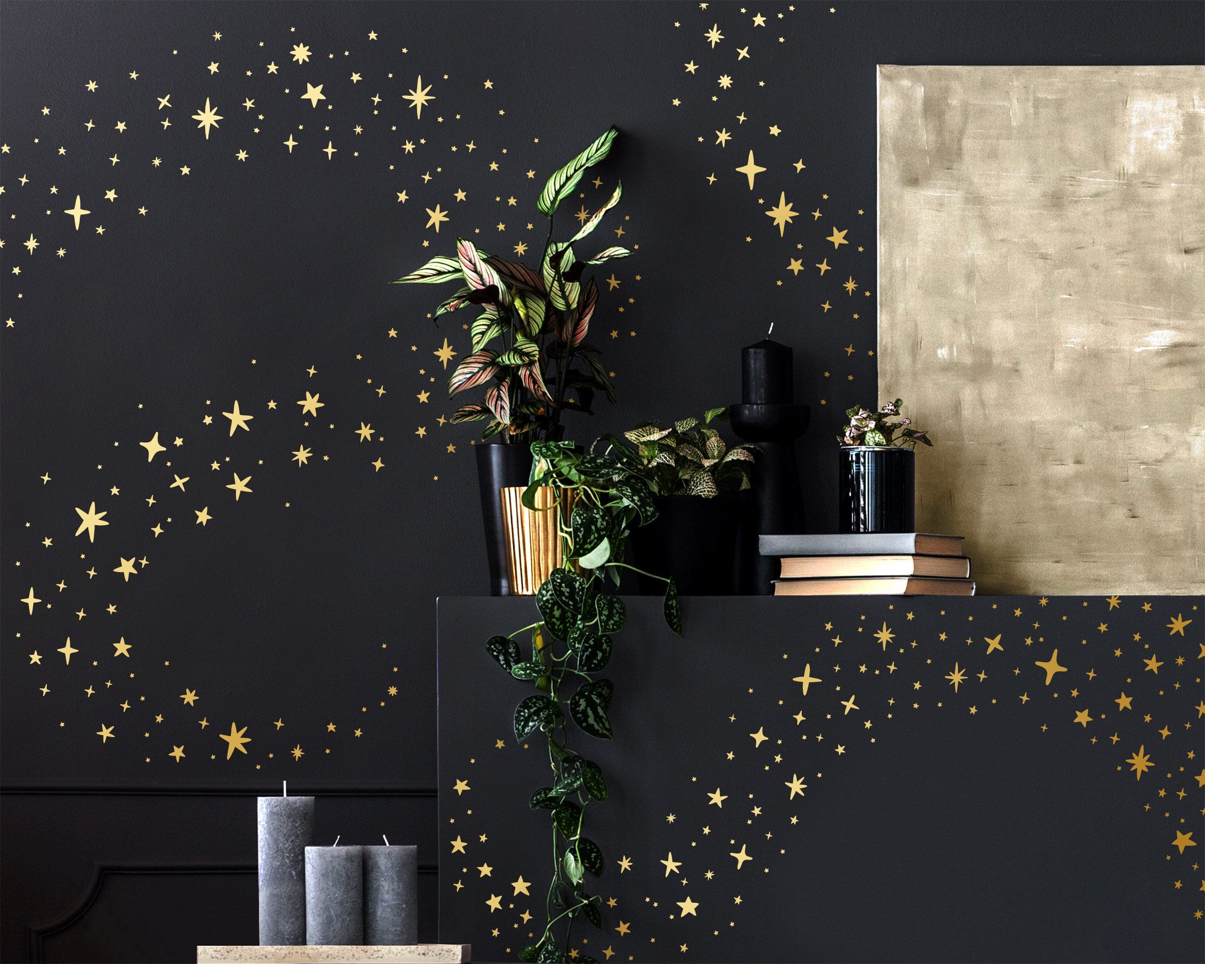 Sparkles And Stars Wall Decals Nursery Decals Star Decals – Etsy Regarding Stars Wall Art (View 2 of 15)