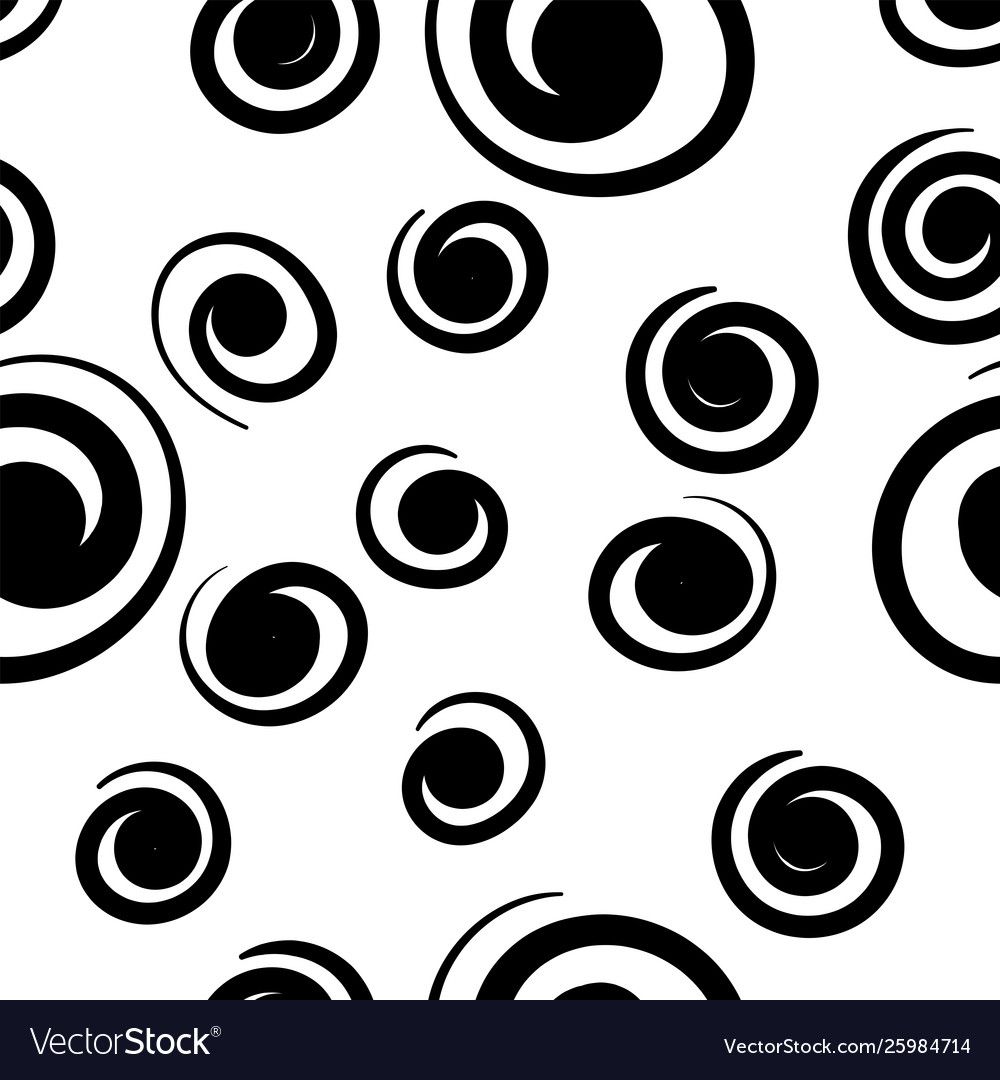 Spiral Circle Pattern Abstract Doodle Wall Art Vector Image With Spiral Circles Wall Art (View 1 of 15)