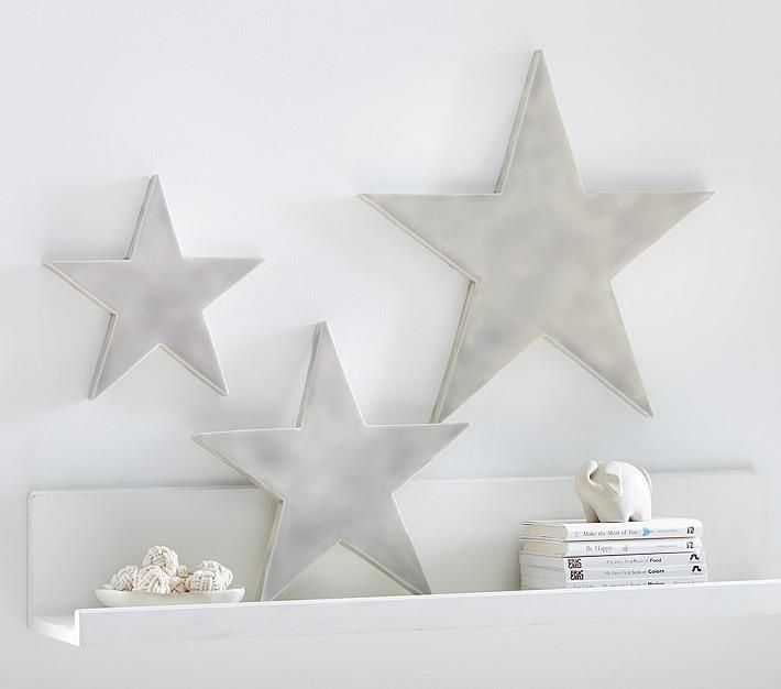 Star Silver Ceramic Wall Decor Set With Regard To Stars Wall Art (View 11 of 15)