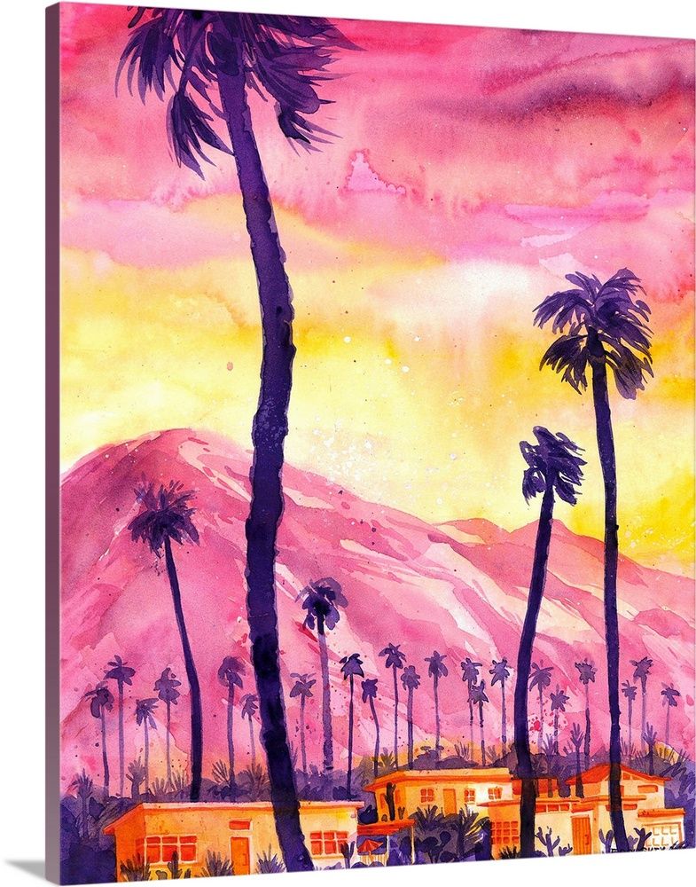 Sunset In Palm Springs, California Wall Art, Canvas Prints, Framed Prints,  Wall Peels | Great Big Canvas With Palm Springs Wall Art (View 6 of 15)