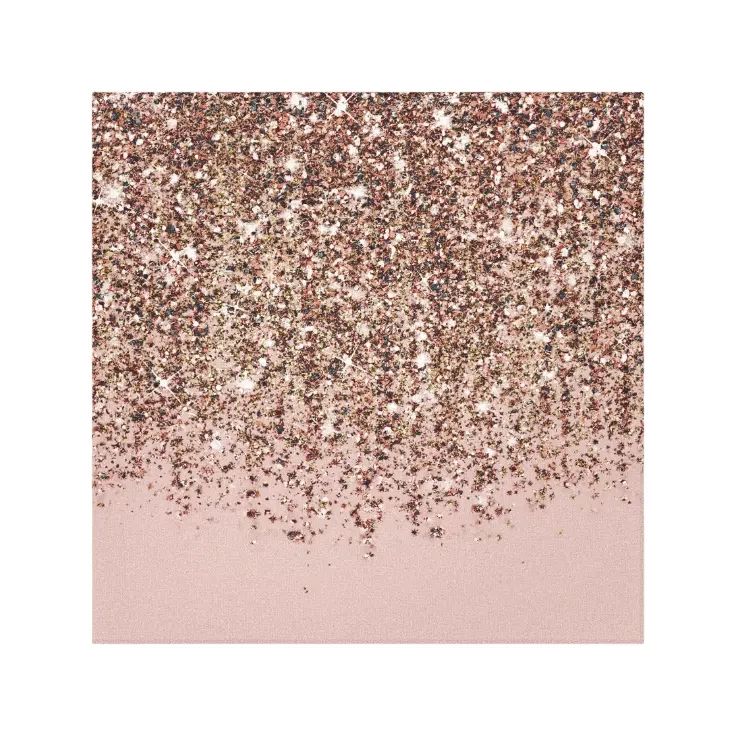 Taupe Blush Pink Rose Bronze Gold Glitter Glam Canvas Print | Zazzle Pertaining To Glitter Pink Wall Art (View 13 of 15)