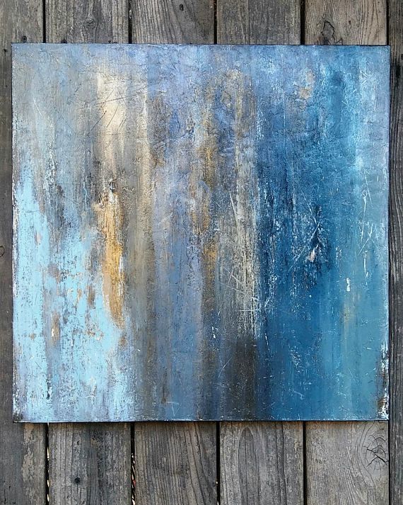 Teal Blue Gold Contemporary Abstract Painting 24 X 24 Canvas Wall Art | Art  Abstrait Contemporain, Peinture Abstraite Contemporaine, Peinture Abstraite For Gold And Teal Wood Wall Art (View 5 of 15)