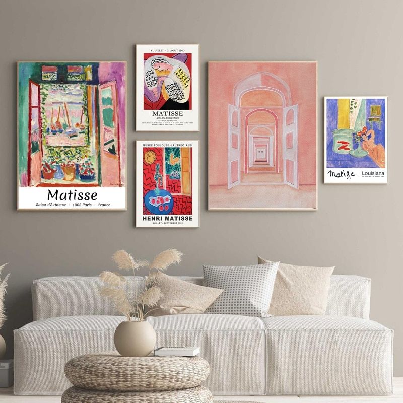 The Open Windowhenri Matisse Abstract Pink Art Painting Exhibition  Poster Gallery Wall Art Canvas Picture Living Room Decor – Painting &  Calligraphy – Aliexpress In The Open Window Wall Art (View 6 of 15)