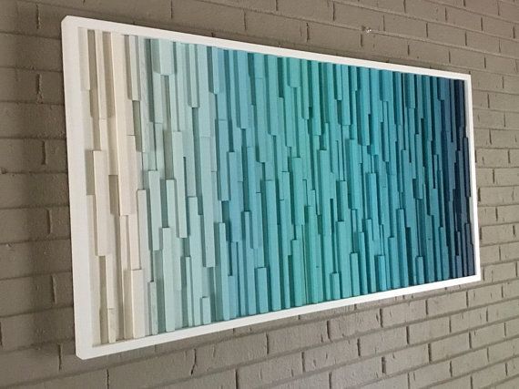 Transcending Color Works /Mist/Wood Wall Art Modern Wood Art – Etsy | Wood  Wall Art Diy, Reclaimed Wood Art, Wood Wall Art Within Blue Wood Wall Art (View 6 of 15)