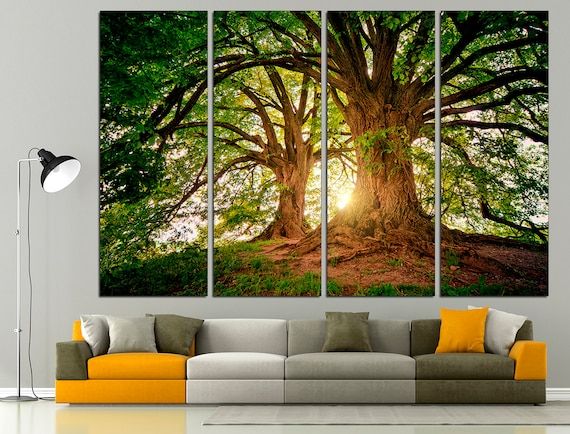 Tree Canvas Wall Art Forest Canvas Art Nature Prints Extra – Etsy Italia With Regard To Forest Wall Art (View 2 of 15)