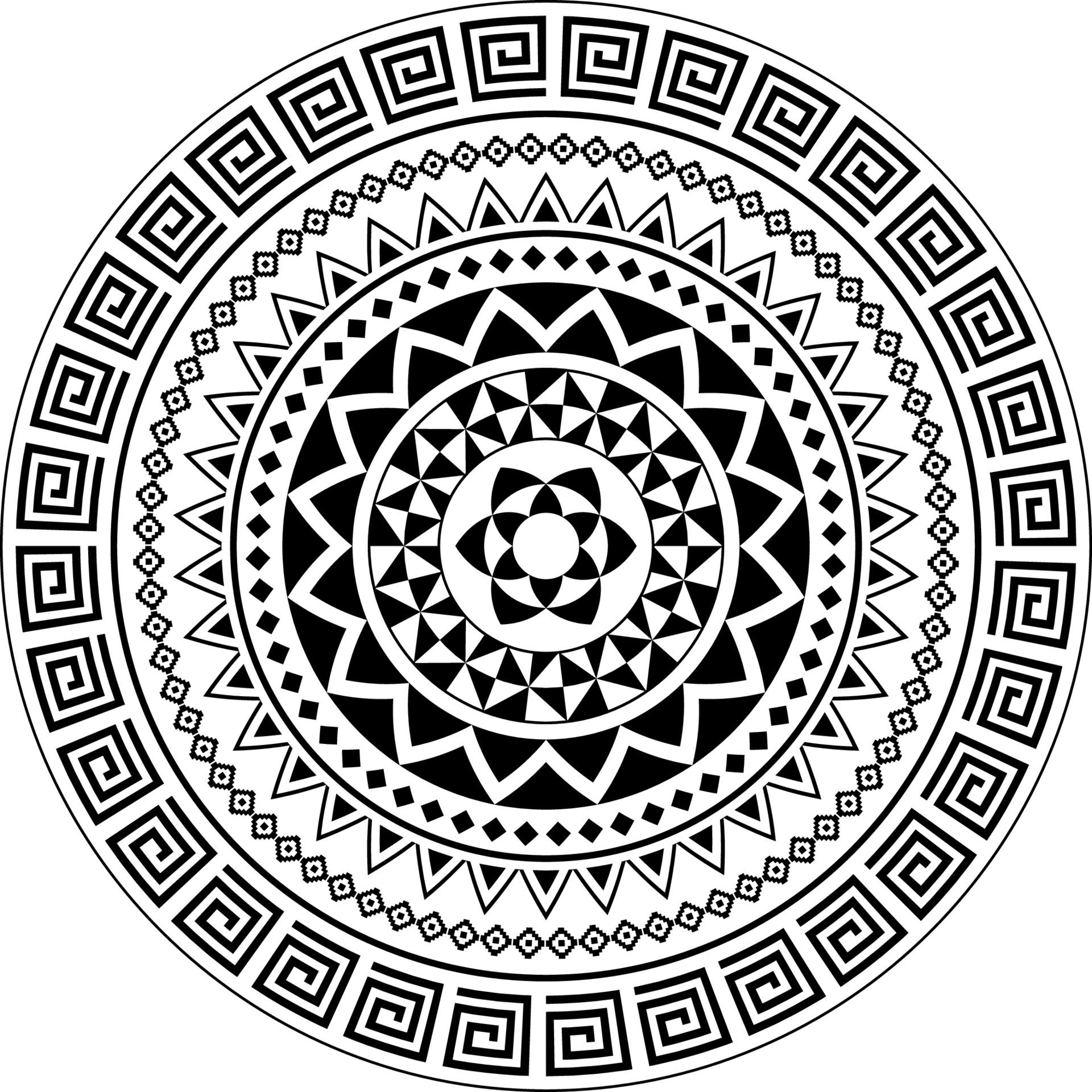 Tribal Mandala, Abstract Circular Tribal Polynesian Mandala, Vector  Ornament For Wall Art Design 4907227 Vector Art At Vecteezy With Tribal Pattern Wall Art (View 13 of 15)