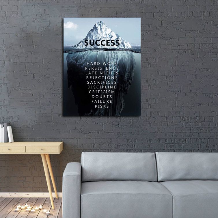 Trinx Success Hard Work – Wrapped Canvas Print | Wayfair Pertaining To Perfect Touch Wall Art (View 15 of 15)