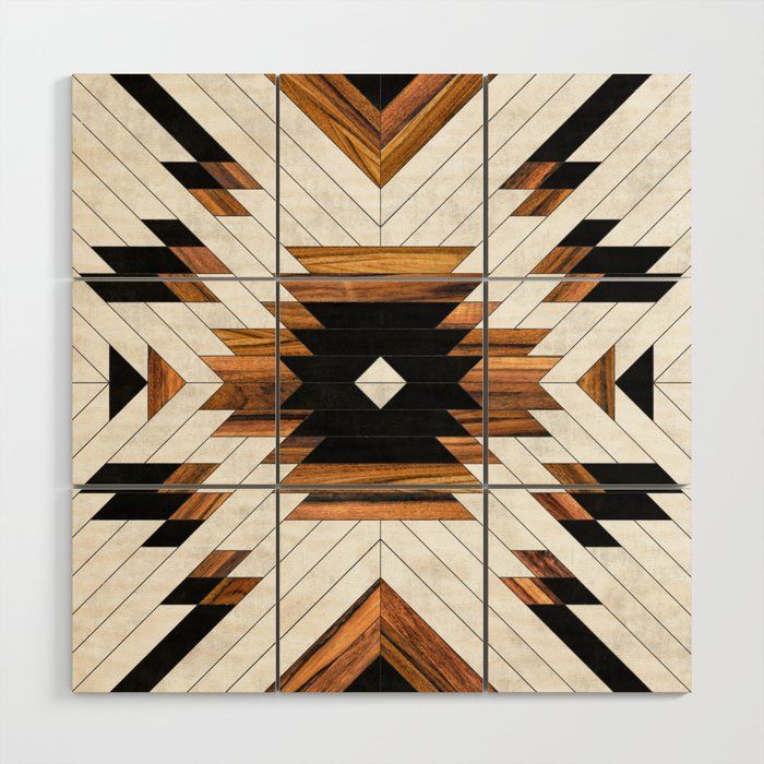 Urban Tribal Pattern 5 – Aztec – Concrete And Wood Wood Wall Art Zoltanratko | Society6 | Wood Wall Art Diy, Wood Wall Art, Southwestern Wall  Art With Concrete And Wood Wall Art (View 9 of 15)