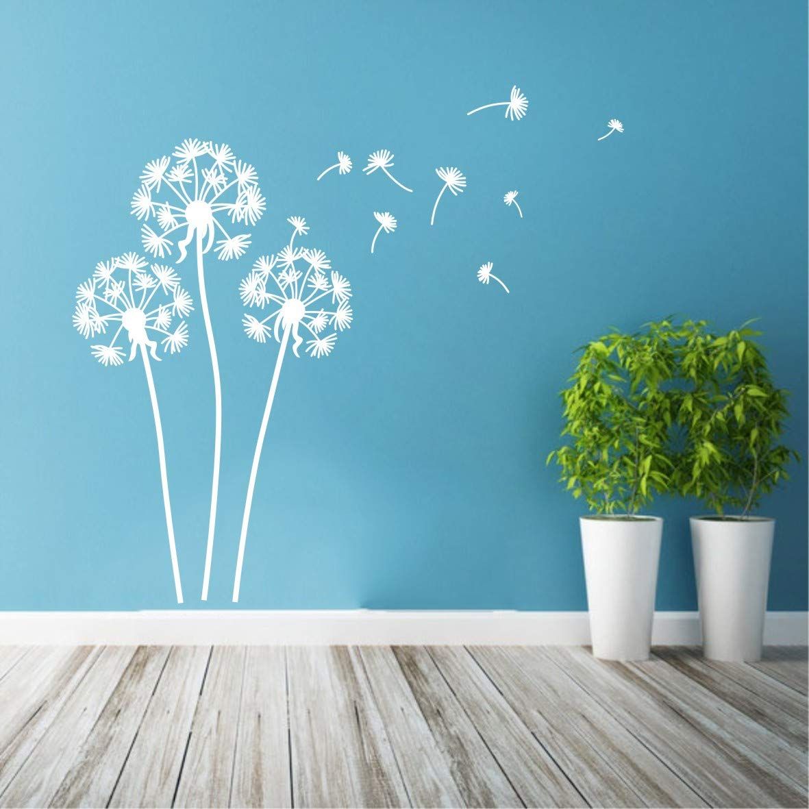 Wall Decal Flying Dandelion Plant Vinyl Wall Stickers Home Living Room Decor  Kids Nursery Room Removable Throughout Flying Dandelion Wall Art (View 15 of 15)