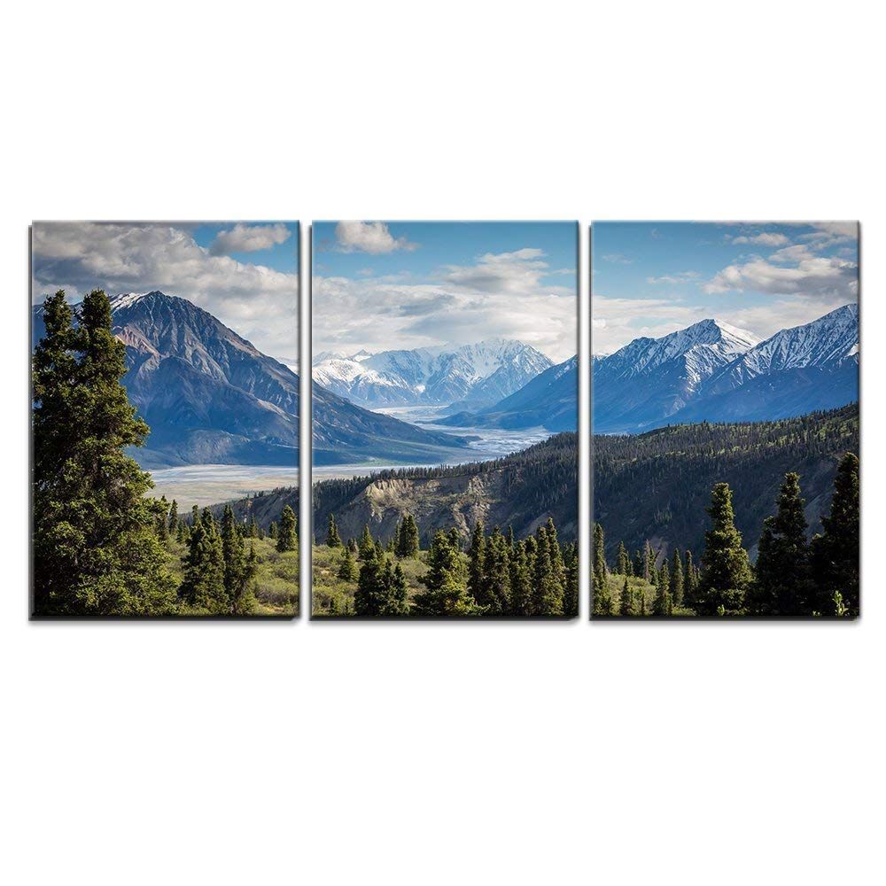 Wall26 3 Piece Canvas Wall Art – Mountains Panorama Snowy Peaks And The  Green Hills – Modern Home Decor Stretched And Framed Ready To Hang –  16"X24"X3 Panels – Walmart Inside Mountains And Hills Wall Art (View 15 of 15)