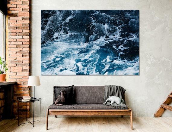 Waves In Ocean Wall Art Waves Art Waves Canvas Waves Canvas – Etsy Ireland Intended For Waves Wall Art (View 6 of 15)