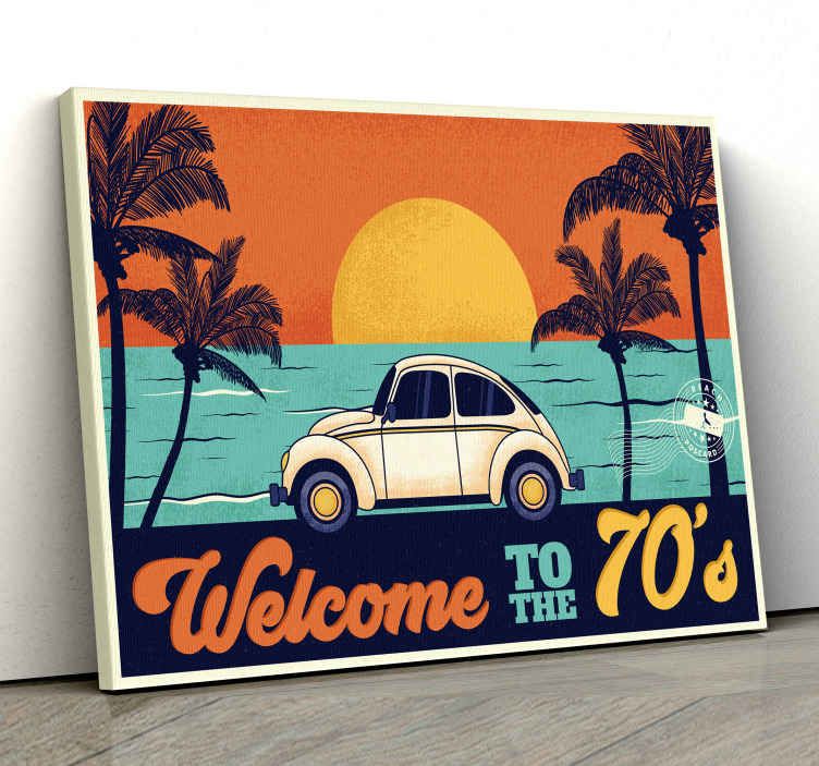 Welcome To 70'S Vintage Wall Prints – Tenstickers Inside 70S Retro Wall Art (View 10 of 15)