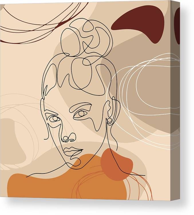 Woman Face Line Art, Female Face Print, One Line Drawing, Minimalist Wall  Art, Continuous Line Art Canvas Print / Canvas Artmounir Khalfouf –  Fine Art America For Female Wall Art (View 12 of 15)