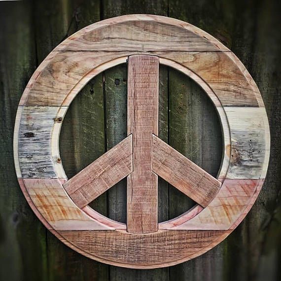 Wood Peace Sign 16 Pallet Wood Rustic Love Wall/ – Etsy | Wood Pallets, Wood  Pallet Projects, Wood Art Projects Throughout Peace Wood Wall Art (View 9 of 15)