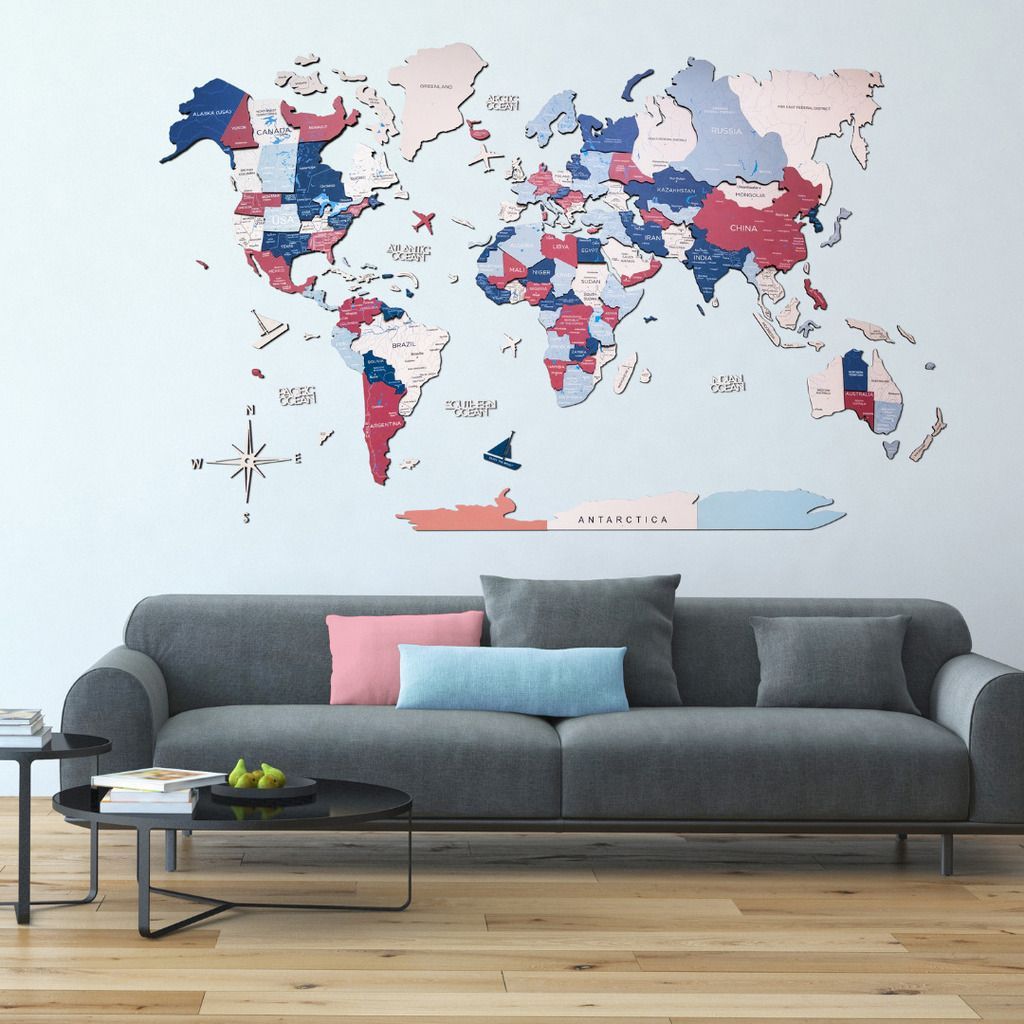 Wooden Wall Map | 3D Bubble Gum – Enjoythewoodestonia Within Bubble Gum Wood Wall Art (View 10 of 15)