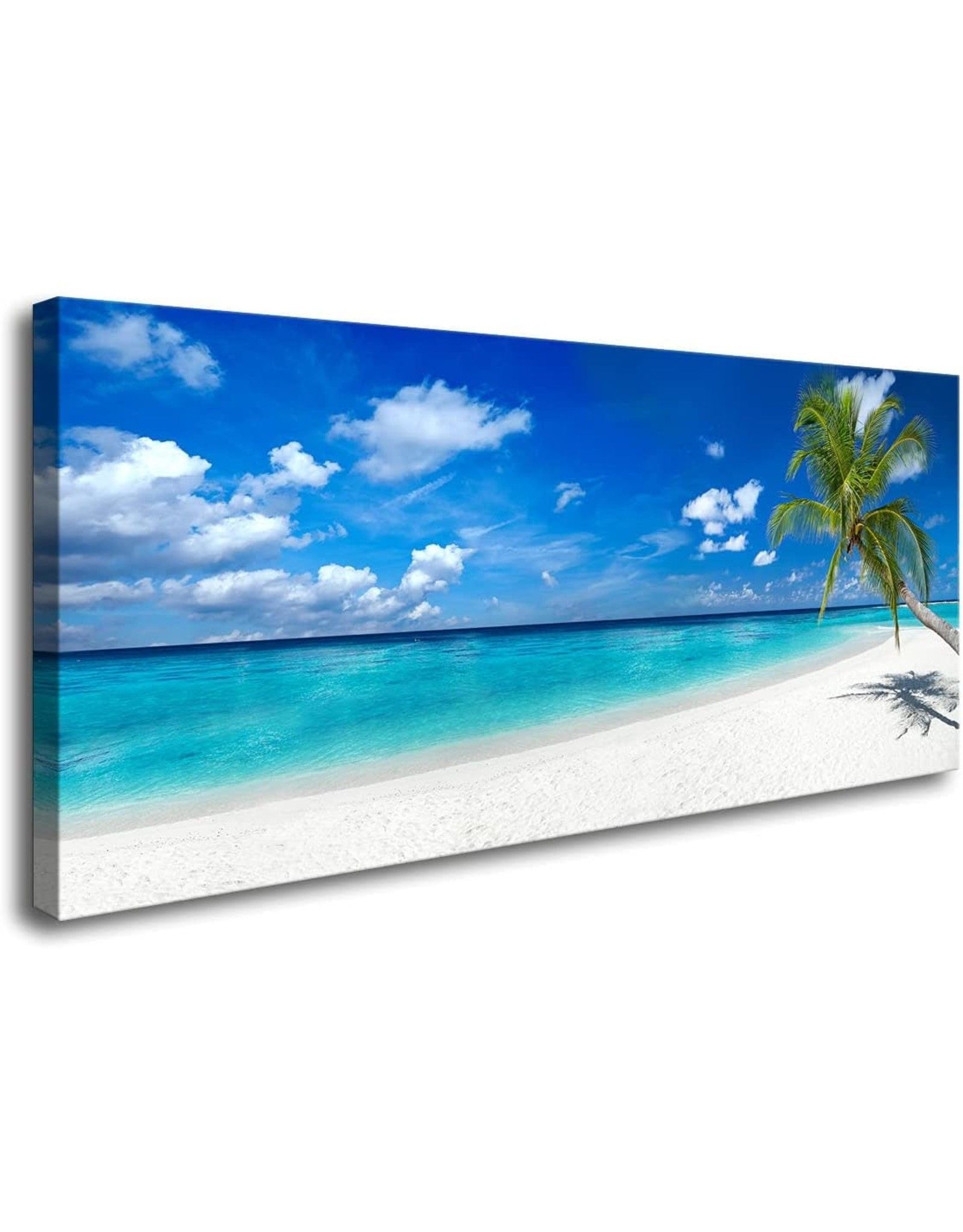 Xxmwallart Fc2475 Seascape Wall Art Tropical Paradise Beach With White Sand  And Coco Palms Canvas Wall Art Summer Beach Painting Sea Nature Pictures  For Living Room Bedroom Home And Office Wall Decor – Regarding Tropical Paradise Wall Art (View 15 of 15)