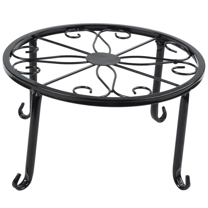 12 Inch Heavy Pot Plant Stand, Set Of 2, Art Forged Pot Trivet, Solid Iron  Pot Holder, Decorative Garden Pot Holder, Black|Pot Trays| – Aliexpress In 12 Inch Plant Stands (View 4 of 15)