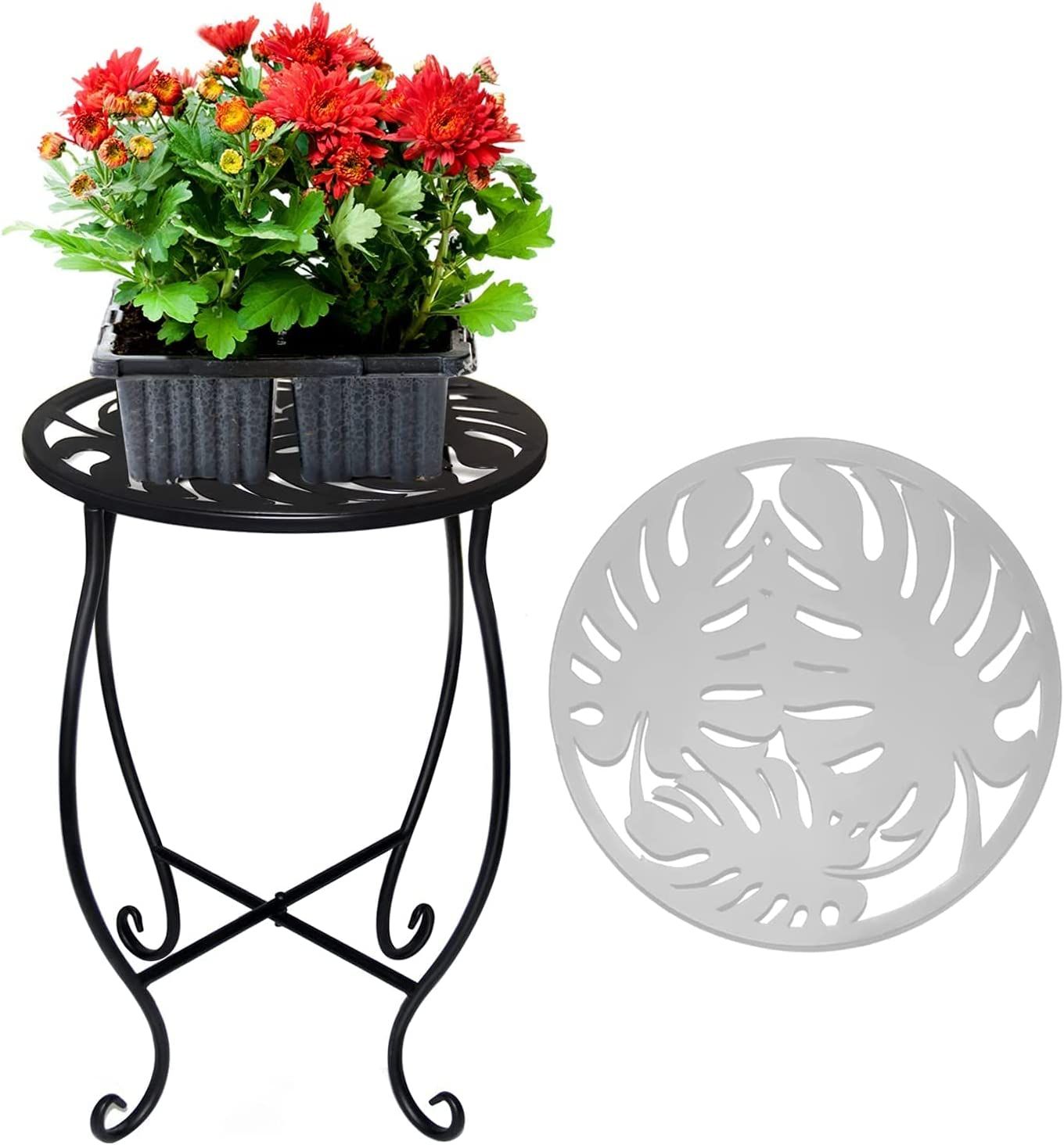 15'' Tall Plant Stand For Flower Pot, 10 Inch Round Metal Plant  Stand Indoor, De | Ebay With Regard To 10 Inch Plant Stands (View 10 of 15)