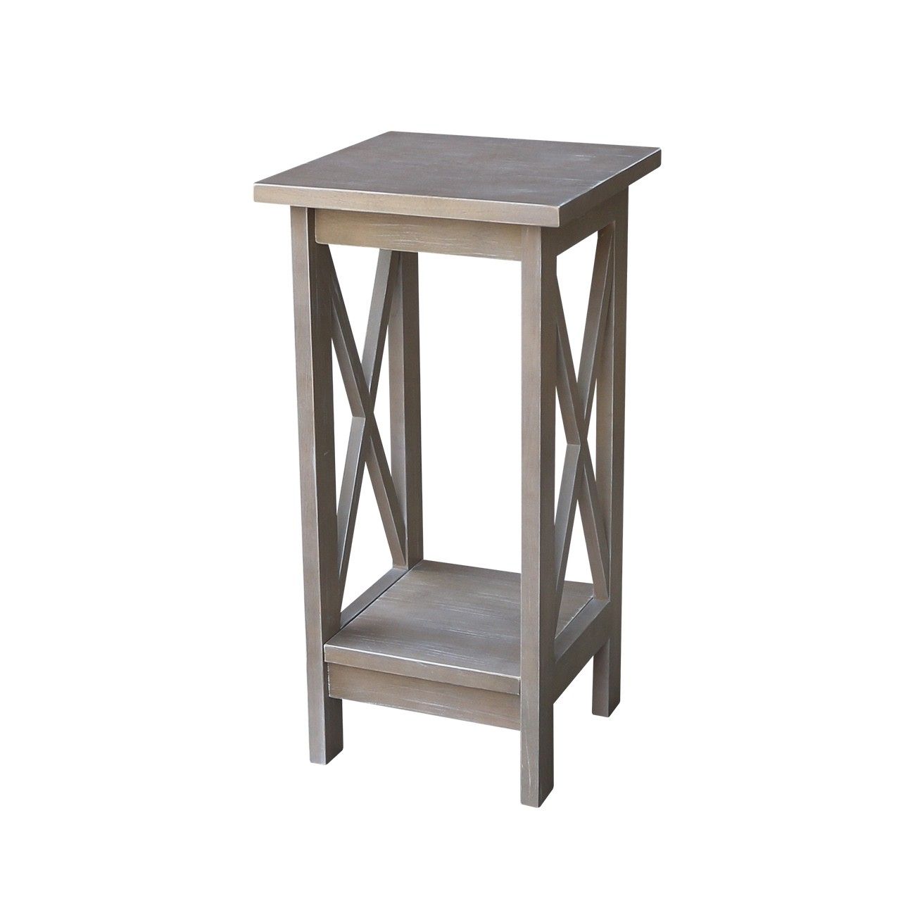 24" X Sided Plant Stand  Weathered Gray (3 Sizes Available) Throughout Weathered Gray Plant Stands (View 2 of 15)