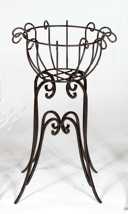27 Tall X 17 Wrought Iron Round Heavy Plant Stand Medium Size Pot | Wrought  Iron Plant Stands, Iron Plant Stand, Iron Plant Regarding Wrought Iron Plant Stands (View 5 of 15)